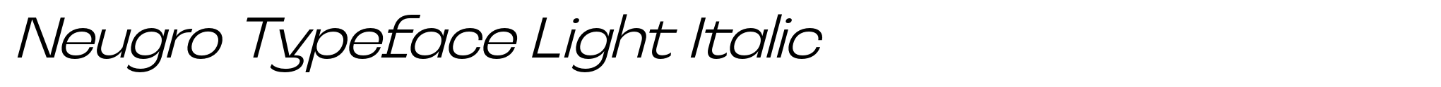 Neugro Typeface Light Italic image
